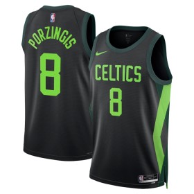 NBA Boston Celtics Trikot Kristaps Porzingis Nike 2024-25 City Edition Schwarz Swingman - Herren